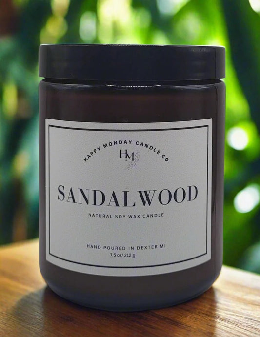 Sandalwood Soy Wax Candle - 7.5 oz