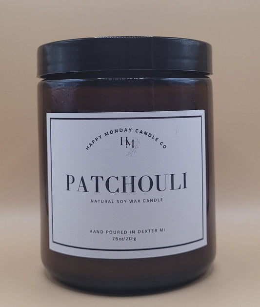 Patchouli -  Soy Wax Candle - 7.5 oz